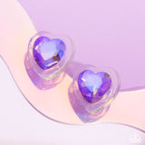 Paparazzi "Heart-Pounding Haute" Purple Post Earrings Paparazzi Jewelry