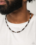 Paparazzi "Earthy Ego" Black Mens Urban Necklace Unisex Paparazzi Jewelry