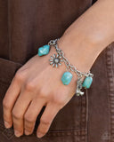 Paparazzi "Badlands Beau" Blue Fashion Fix Bracelet Paparazzi Jewelry