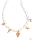 Paparazzi "Beachcomber Beauty" Gold Necklace & Earring Set Paparazzi Jewelry