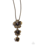 Paparazzi "Wallflower Whimsy" Brass Necklace & Earring Set Paparazzi Jewelry