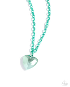 Paparazzi "Loving Luxury" Green Necklace & Earring Set Paparazzi Jewelry