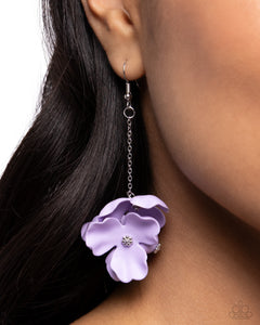 Paparazzi "Plentiful Petals" Purple Earrings Paparazzi Jewelry