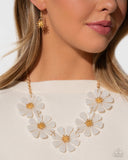 Paparazzi "Pastel Promenade" White Necklace & Earring Set Paparazzi Jewelry