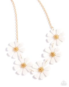 Paparazzi "Pastel Promenade" White Necklace & Earring Set Paparazzi Jewelry