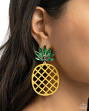 Paparazzi "Pineapple Passion" Yellow Post Earrings Paparazzi Jewelry