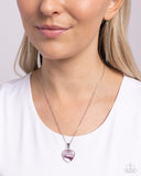 Paparazzi "HEART Exhibition" Purple Necklace & Earring Set Paparazzi Jewelry