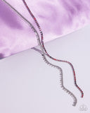 Paparazzi "Elongated Eloquence" Red Necklace & Earring Set Paparazzi Jewelry