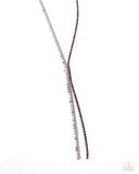 Paparazzi "Elongated Eloquence" Red Necklace & Earring Set Paparazzi Jewelry