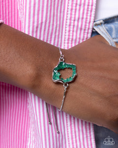 Paparazzi "Geode Greeting" Green Bracelet Paparazzi Jewelry