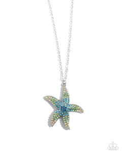 Paparazzi "Starfish Staycation" Blue Necklace & Earring Set Paparazzi Jewelry