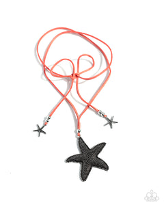 Paparazzi "Starfish Sentiment" Orange Necklace & Earring Set Paparazzi Jewelry