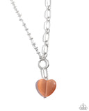 Paparazzi "Definition of HEART" Orange Necklace & Earring Set Paparazzi Jewelry