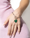 Paparazzi "HEART Restoration" Green Bracelet Paparazzi Jewelry