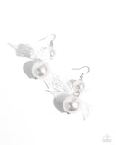 PaparazzI "Elegance Ease" White Earrings Paparazzi Jewelry