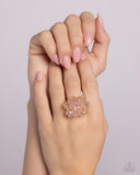 Paparazzi "Beaded Boutonniere" Gold Ring Paparazzi Jewelry