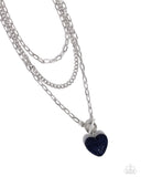 Paparazzi "HEART Gallery" Blue Necklace & Earring Set Paparazzi Jewelry
