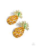 Paparazzi "Pineapple Pizzazz" Yellow Post Earrings Paparazzi Jewelry