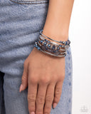 Paparazzi "Sassy Stack" Blue Bracelet Paparazzi Jewelry