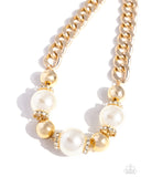 Paparazzi "Generously Glossy" Gold Necklace & Earring Set Paparazzi Jewelry