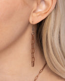 Paparazzi "Seize the Sentiment" Copper Necklace & Earring Set Paparazzi Jewelry