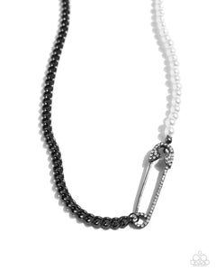 Paparazzi "Safety Pin Style" Black Necklace & Earring Set Paparazzi Jewelry