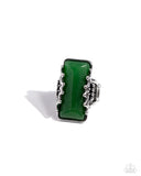 Paparazzi "Scalloped Stone" Green Ring Paparazzi Jewelry