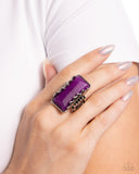 Paparazzi "Scalloped Stone" Purple Ring Paparazzi Jewelry