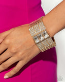 Paparazzi "Dramatic Diva" Gold Bracelet Paparazzi Jewelry