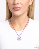 Paparazzi "Abstract ASL" Purple Necklace & Earring Set Paparazzi Jewelry