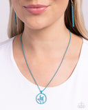 Paparazzi "Abstract ASL" Blue Necklace & Earring Set Paparazzi Jewelry