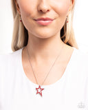 Paparazzi "Patriotic Passion" Red Necklace & Earring Set Paparazzi Jewelry