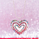 Paparazzi "Hallucinatory Hearts" Red Necklace & Earring Set Paparazzi Jewelry