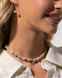 Paparazzi "SAND-sational Season" Pink Choker Necklace & Earring Set Paparazzi Jewelry