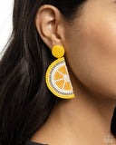 Paparazzi "Lemon Leader" Yellow Post Earrings Paparazzi Jewelry