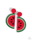 Paparazzi "Watermelon Welcome" Red Post Earrings Paparazzi Jewelry