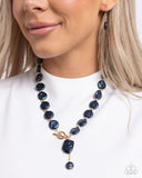 Paparazzi "Beaming Baroque" Blue Necklace & Earring Set Paparazzi Jewelry