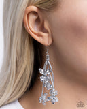 Paparazzi "Petaled Precipitation' Silver Earrings Paparazzi Jewelry