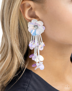 Paparazzi "Floral Future" White Post Earrings Paparazzi Jewelry