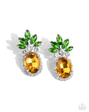 Paparazzi "Prismatic Pineapple" Yellow Post Earrings Paparazzi Jewelry