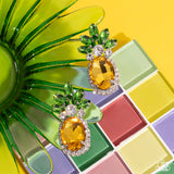 Paparazzi "Prismatic Pineapple" Yellow Post Earrings Paparazzi Jewelry