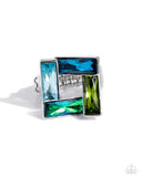 Paparazzi "Sinuous Square" Blue Ring Paparazzi Jewelry