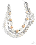 Paparazzi "Essential Elegance" White Necklace & Earring Set Paparazzi Jewelry
