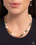 Paparazzi "Beachy Beginner" Green Necklace & Earring Set Paparazzi Jewelry