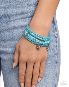 Paparazzi "Swirling Shopaholic" Blue Bracelet Paparazzi Jewelry