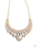 Paparazzi "Infinite Idol" Gold Necklace & Earring Set Paparazzi Jewelry