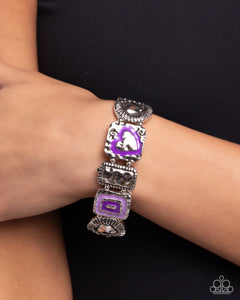 Paparazzi "Hammered History" Purple Bracelet Paparazzi Jewelry