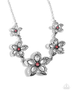 Paparazzi "Faithful Florals" Pink Necklace & Earring Set Paparazzi Jewelry