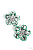 Paparazzi "Merry Model" Green Post Earrings Paparazzi Jewelry