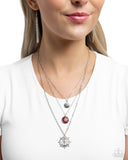 Paparazzi "Anchor Arrangement" Red Necklace & Earring Set Paparazzi Jewelry